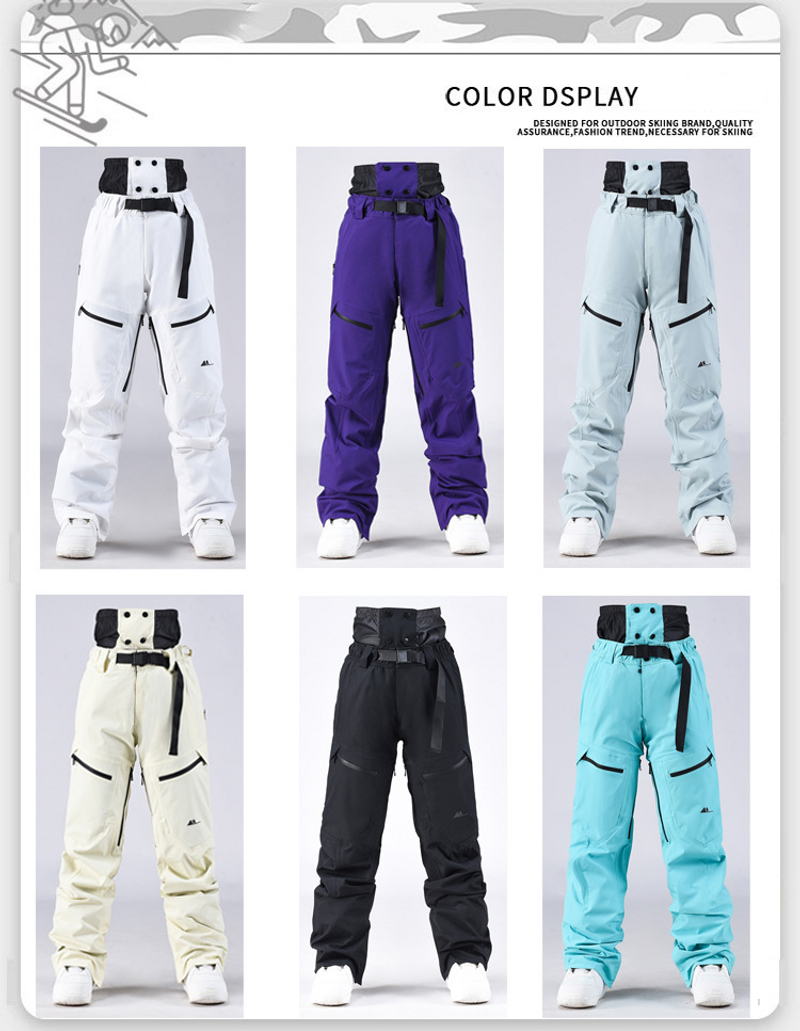 New outdoor sports windproof, waterproond warm single double board skiing casual cotton snow pants supports and_voghion.com