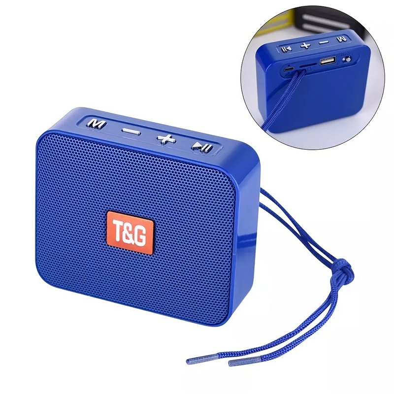 Altavoz inalámbrico portátil Compatible, altavoz inalámbrico pequeño para exteriores, soporte para poste de música, sintonizador de tarjeta USB TF, Radio_voghion.com