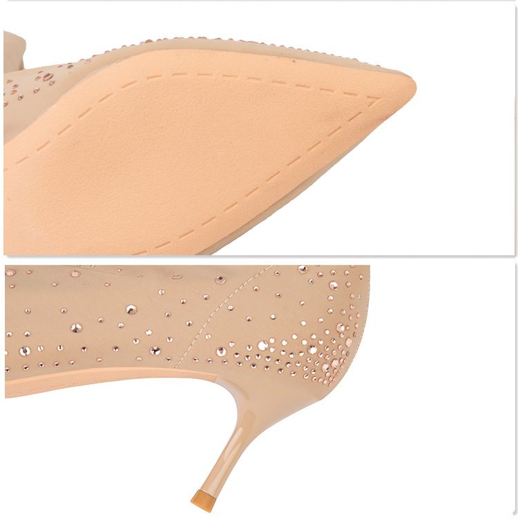 2666-3 Stivali corti versatili elastici Leica con tacco alto sottile da donna, con diamanti, per bambini_voghion.com