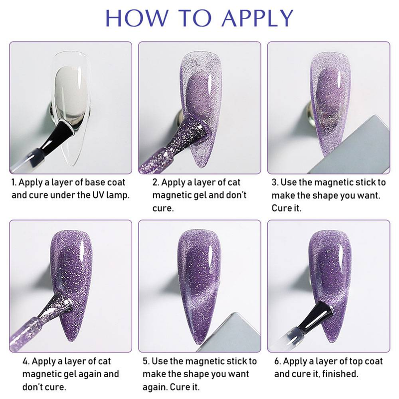 Arte Clavo 10ml Aurora Gel Olho de Gato Magnético Colorido Brilhante Esmalte Semi Permanente Gel Magnético Para Unhas Verniz Gel Artístico_voghion.com