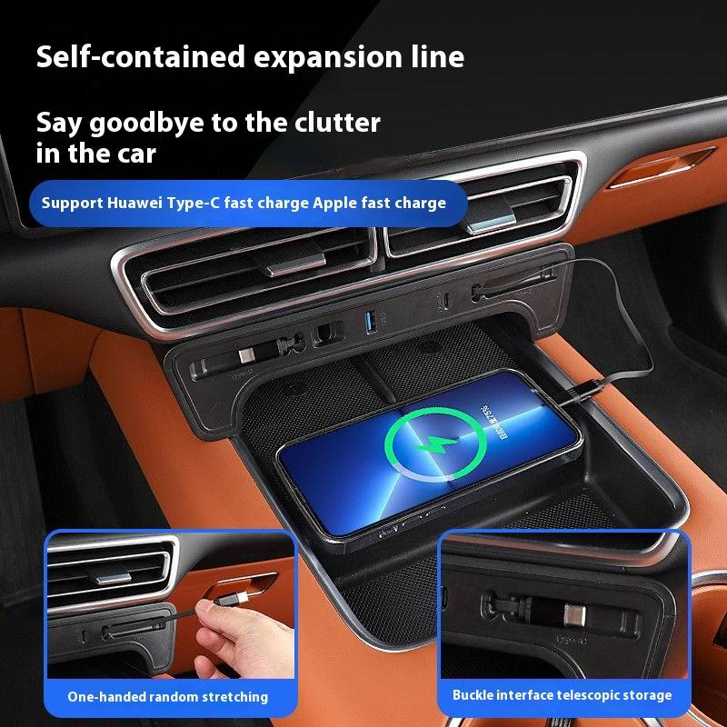 lixiang L9L8L7L6 autotelefoonlader, met 4 plug-in interfaces, 45W supersnel opladen, autovergrendeling uitschakelen, niet-destructieve installatie_voghion.com