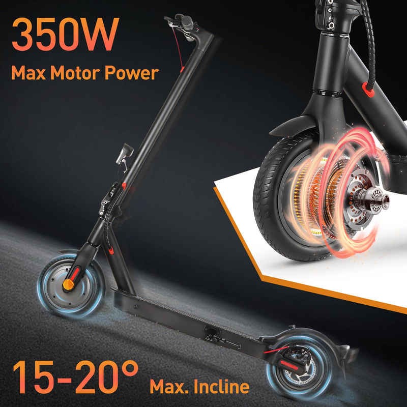 Isinwheel E9 Pro elektrisk skoter med ABE-certifiering, 350W 36V 7,5Ah batteri, 8,5-tums pendlingsscooter med appkontroll_voghion.com