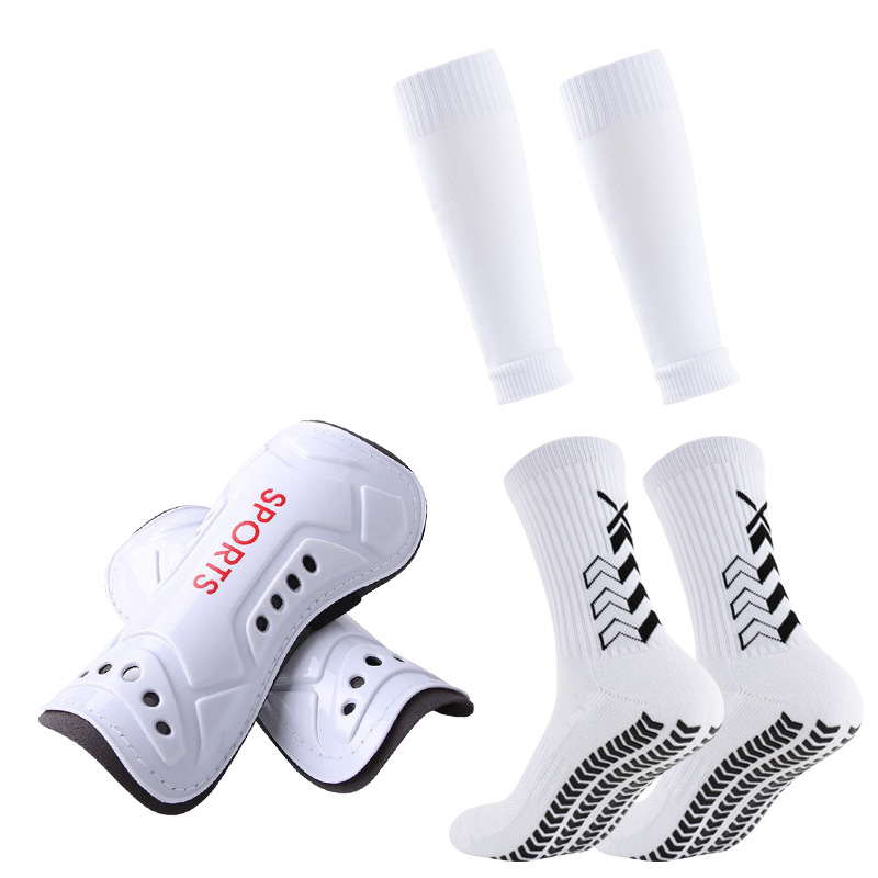 Set štitnika za noge za odrasle, preko koljena, za nogomet, muške i ženske, ljepljive, neklizajuće čarape_voghion.com