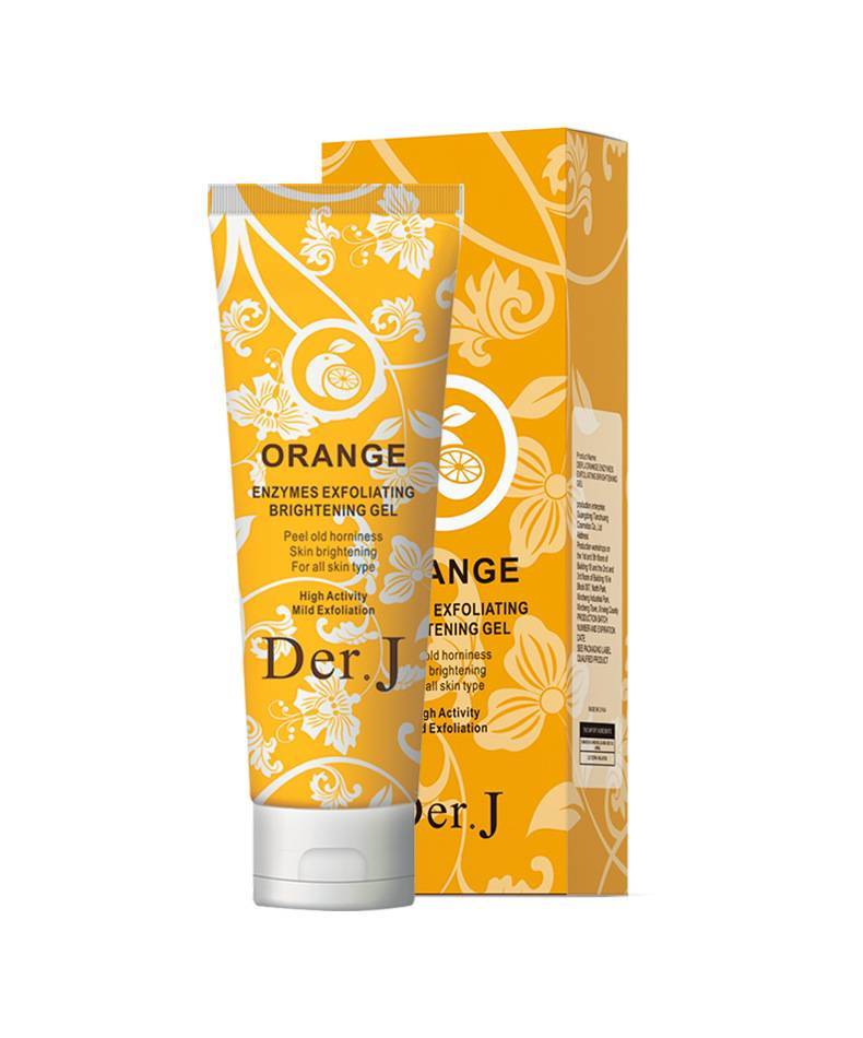 Exfoliant aux enzymes d'orange Der.j - Nettoyage en profondeur du visage et du corps, élimination douce des peaux mortes_voghion.com