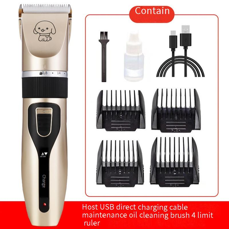 Professional Cordless Pet Grooming Clipper With Ceramic Blade - Quiet & Safe Trimmer For Dogs & Cats - Multiple Attachments For Full Grooming Kit_voghion.com