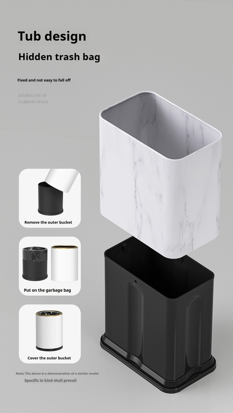 Cestino quadrato in acciaio inossidabile – Capacità 12+ litri per casa e ufficio (resistente agli odori, struttura robusta)_voghion.com