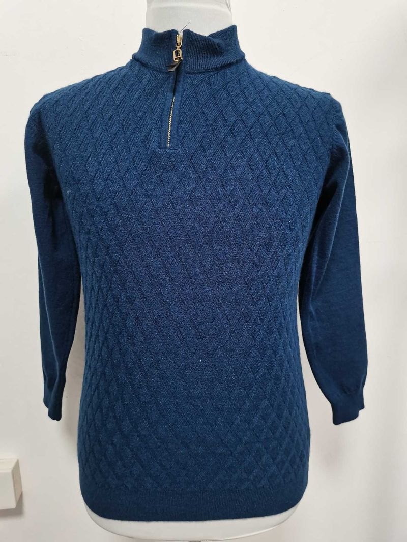 Retro-Pullover mit halbem Reißverschluss für Herren | Atmungsaktiver Strickpullover | Lässiges Winteroberteil mit entspannter Passform (Grau, Armeegrün, Beige, Blau) – S-XXXL_voghion.com