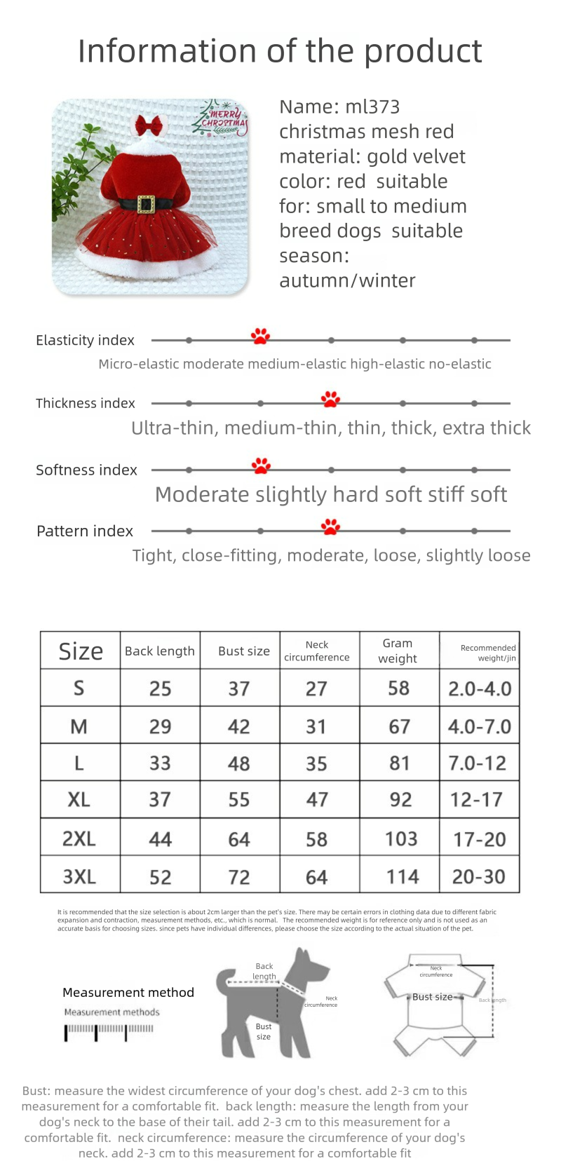 Vestiti per cani da compagnia, abito da festa, fiocco, gonna in rete di velluto rosso natalizio_voghion.com