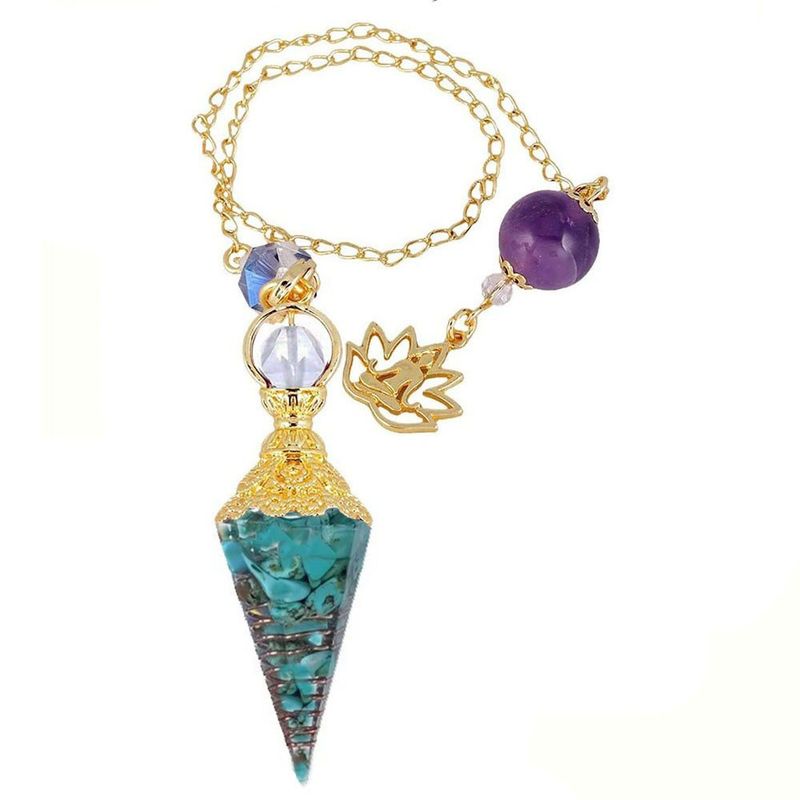 7-teiliges Set mit sechseckigen Kegelanhängern aus natürlichem Achatkristall – 2,5 Zoll buntes Kiesharz mit goldenen Akzenten für Yoga, Meditation und Chakra-Ausgleich_voghion.com