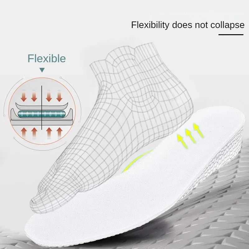 3.5cm2,5cm Invisible Heightening Insoles Unisex Heighten Insert Pads EVA Lifting Insole Heel Arch Support Taller Cushion_voghion.com