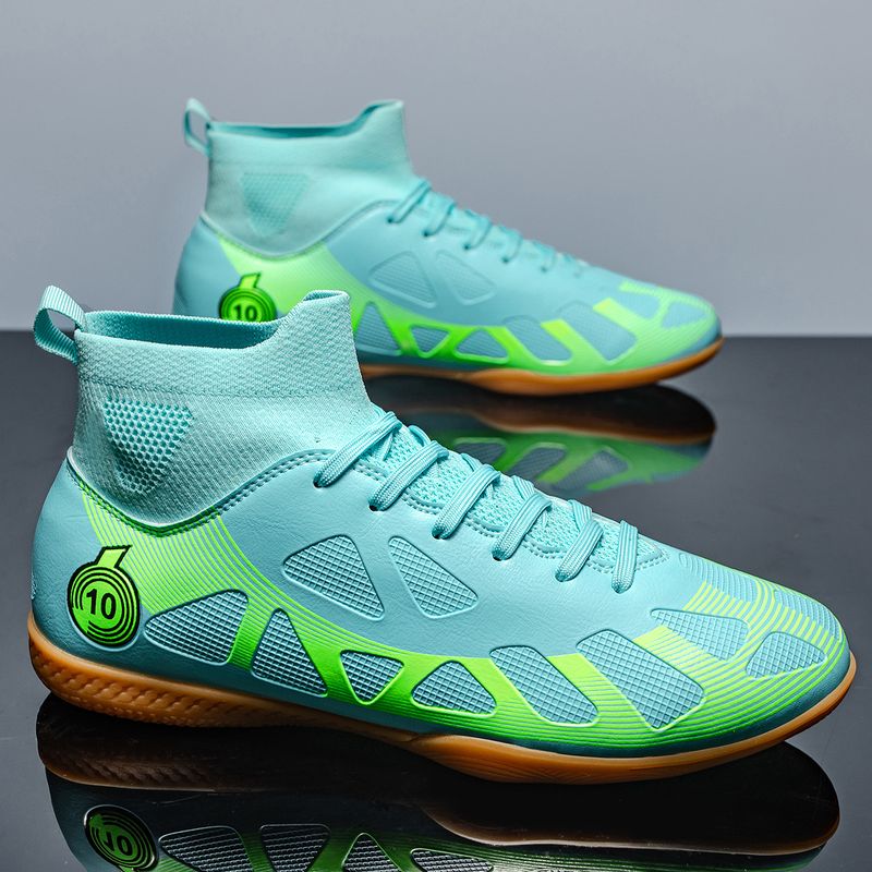 Men's and women's football shoes high top new long and short nail sneakers_voghion.com
