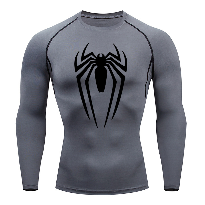 Man's Clothing Men's Fitness Running Tight Round Neck T-shirt Compression Quick Drying Clothes_voghion.com