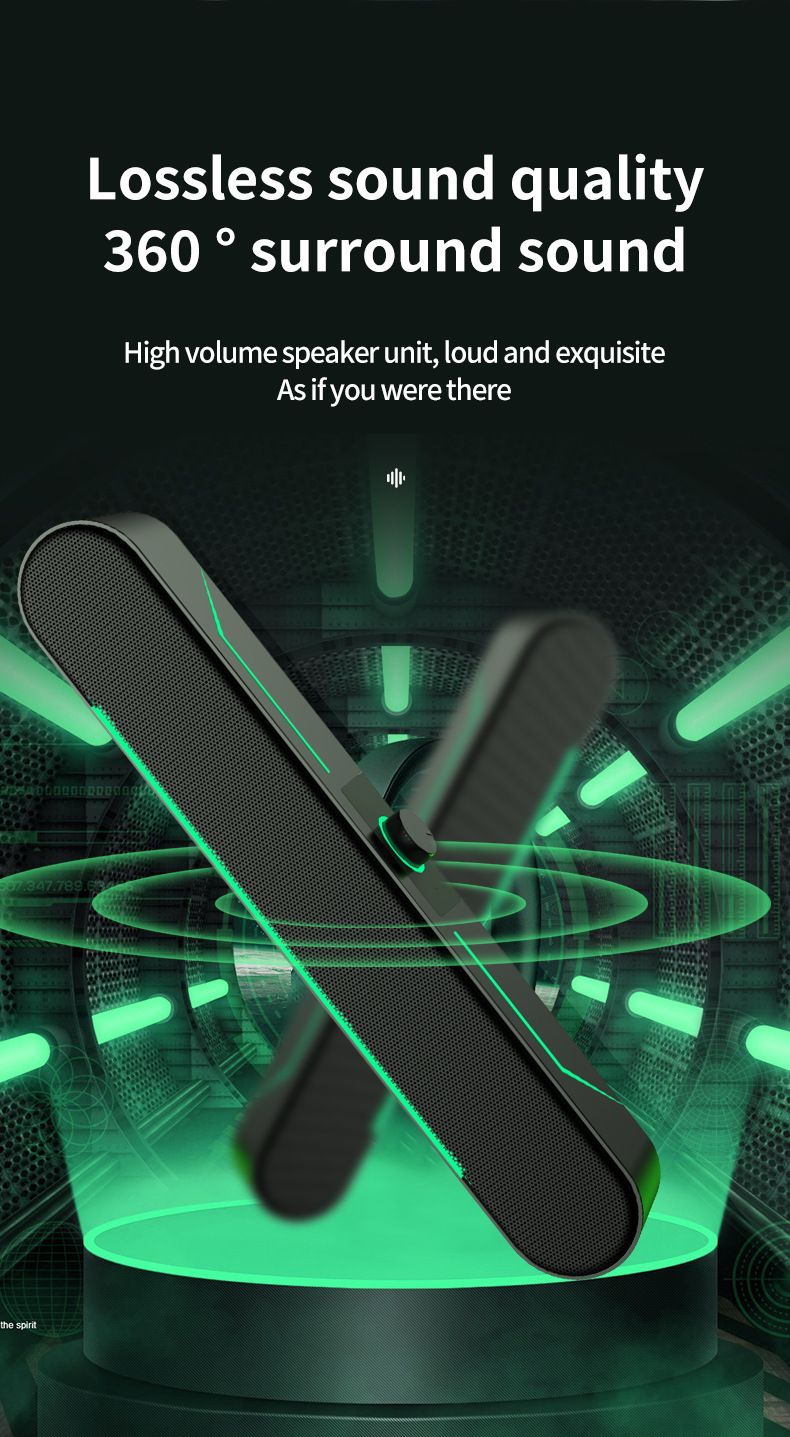 New Computer Gaming High Volume LED Light Desktop HIFI Stereo Speaker_voghion.com