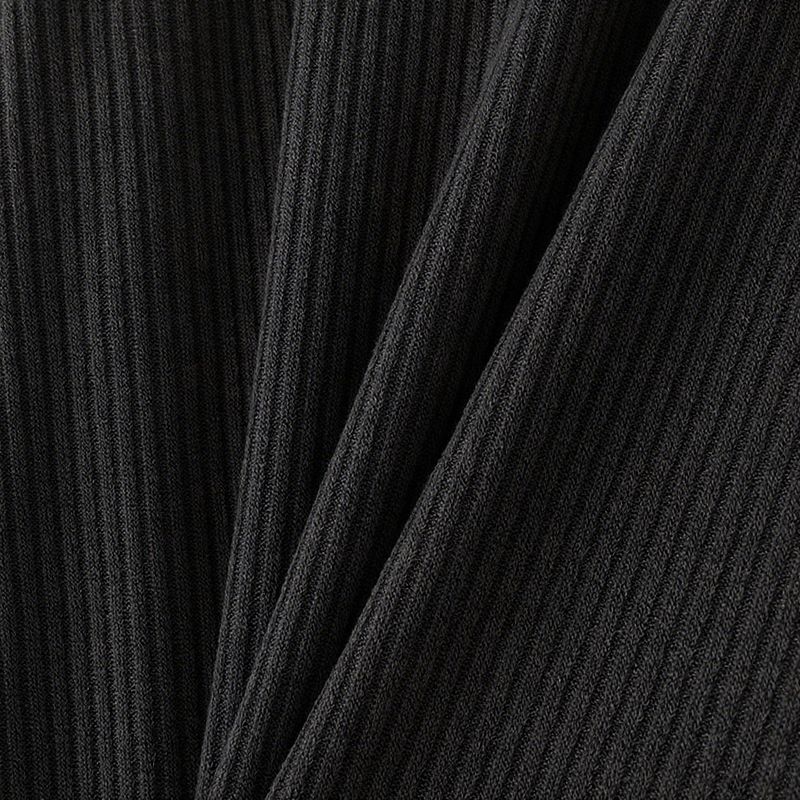 Pull rayé à manches mi-longues et col en V, élastique, décontracté et ample, nouvelle collection été 2025_voghion.com