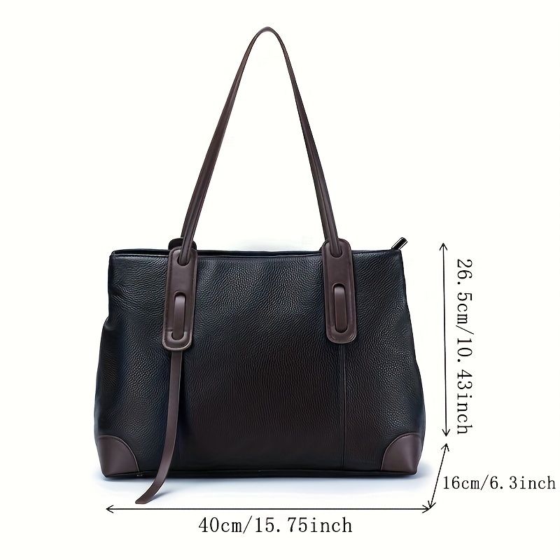 Lielas ietilpības PUTote soma ar rāvējslēdzēju un plecu siksnu — ideāli piemērota ikdienas valkāšanai_voghion.com