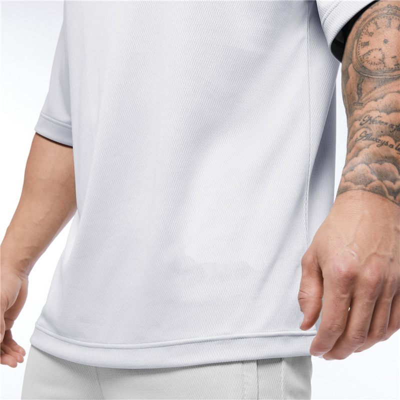 Sommer Herren Schnell Trocknendes Mesh Casual Top Lose Plus Größe Kurzarm Halbarm Sport T-shirt_voghion.com
