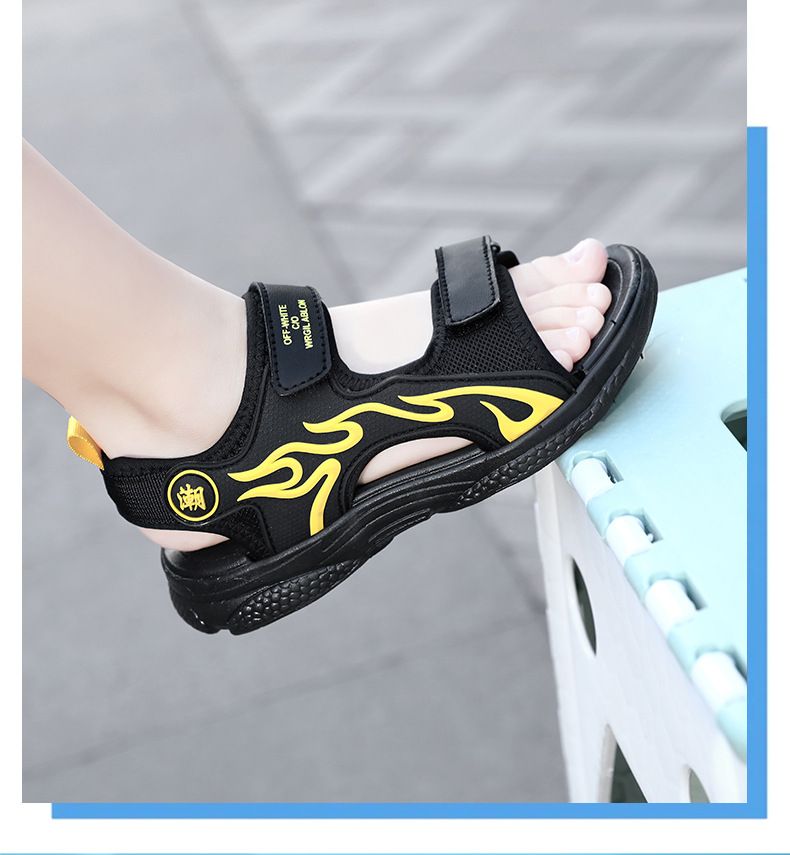 Scarpe per bambini sandali per ragazzi estate 2024 nuovi casual suola morbida bambini medi e grandi punta aperta ragazzi scarpe per bambini scarpe da spiaggia_voghion.com