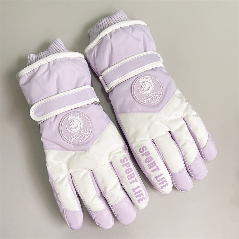 Couple style ski gloves women in winter, warm cold resistant with thick velvet anti freezing touch screen, electric_voghion.com