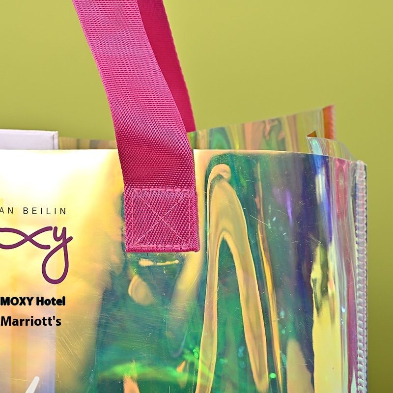 Internet beroemdheid radium shooter tote creatieve kleurrijke plastic jelly bag, grote capaciteit winkelen kleding tas_voghion.com