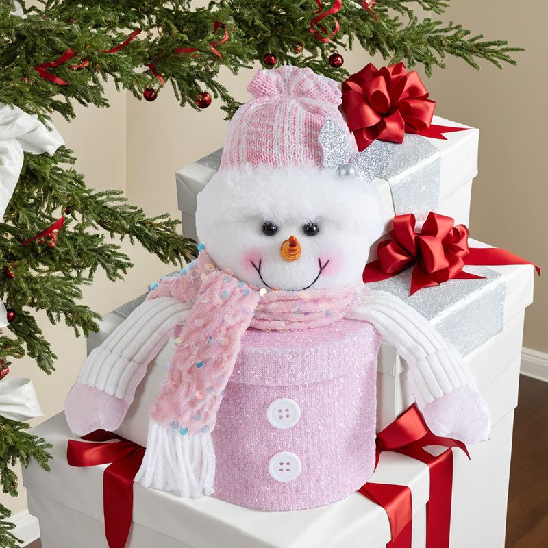 Cross-Border New A Pple Pink Old Man Snowman Elk Christmas Eve Candy Gift Box_voghion.com