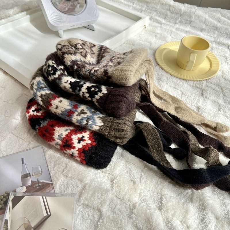 Passamontagna invernale per bambini in maglia stile Fer Island, caldo cappello di lana con protezione per le orecchie, alla moda_voghion.com
