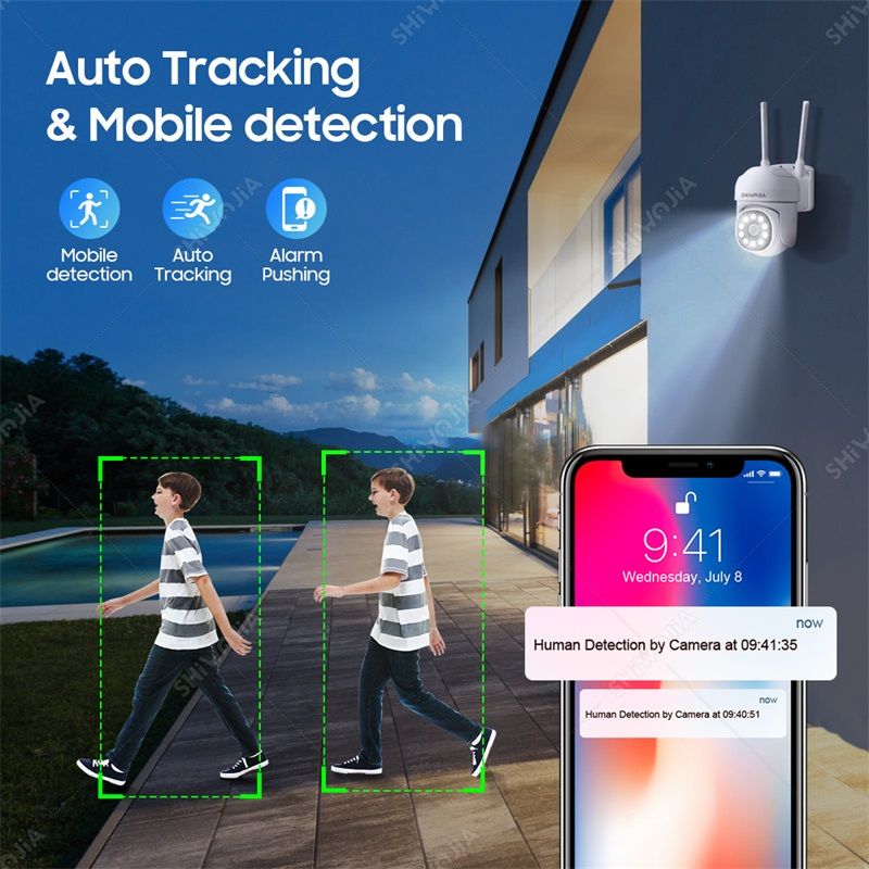 SHIWOJIA YCC365 Plus 4MP WIFI PTZ Wireless Surveillance IP Camera AI Human Detection Home Security CCTV Two-Way Video_voghion.com