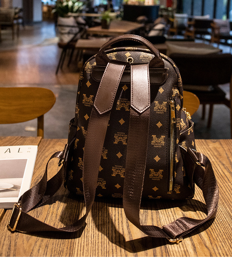 New Trendy High Capacity Backpack Fashion Casual Versatile Soft Leather One Shoulder Travel Women's backpack_voghion.com