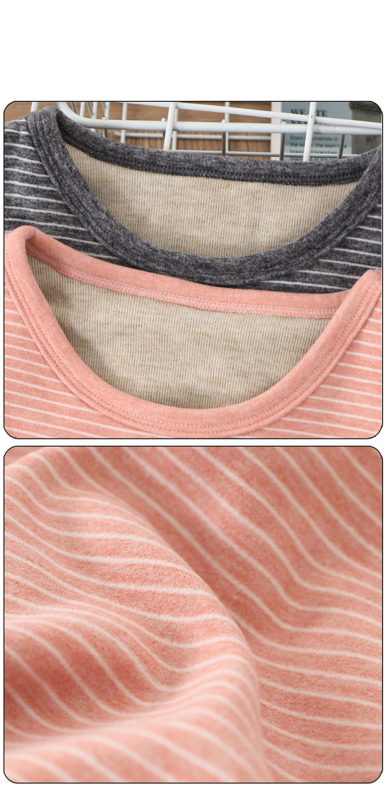 Processing Children's Warm Underwear Set Autumn And Winter Plus Fleece Thickened Cuhk Children Long Johns Boys And Girls Home Wear_voghion.com