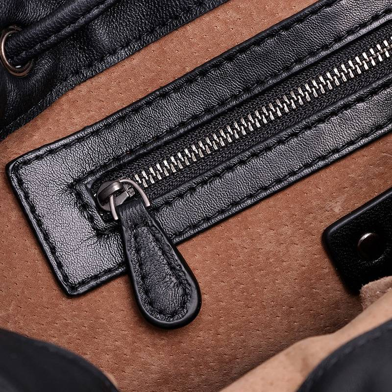 Nuova borsa a tracolla di lusso leggero femminile baottau strato di pelle di pecora pura borsa intrecciata a mano borsa a secchiello di grande capacità integrata_voghion.com