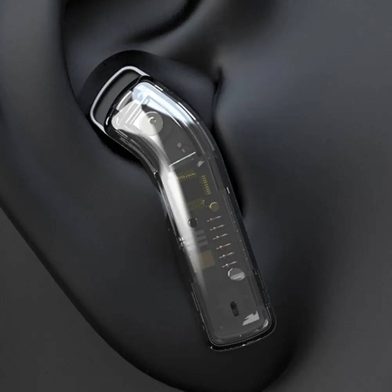Mirval X3 Fones de ouvido Bluetooth compatíveis com intra-auriculares Estojo de carregamento transparente Ergonômico Som Surround Fones de ouvido sem fio Fones de ouvido esportivos_voghion.com