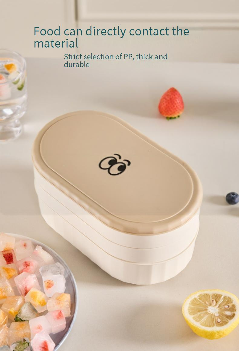Ice Cube Mold Plastic Easy Demoulding Quick Freezing Ice Storage Box Food Grade Household Ice Cube Box With Lid_voghion.com