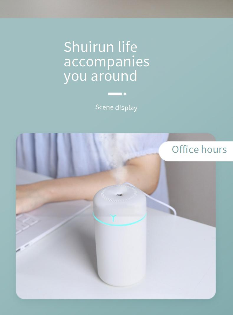 Mini USB Humidifier With Aromatherapy & Night Light For Home, Office, And Car – Compact & Quiet Air Moisturizer_voghion.com