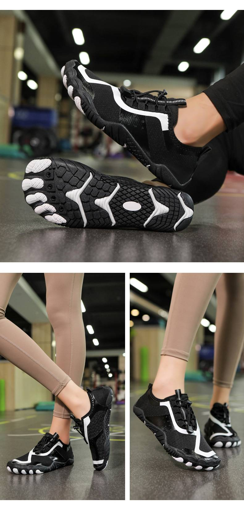 Unisex Quick-Dry Water Shoes For Beach & Hiking – Lightweight Five-Toe Design | Non-Slip Rubber Sole | Yoga & Running_voghion.com
