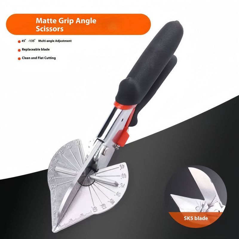 45° Angle Electrician's Snips - Multi-Purpose Cable Trimming Scissors For Woodworking & Edge Trimming Heavy-Duty Cutting Tool For PVC Conduit_voghion.com
