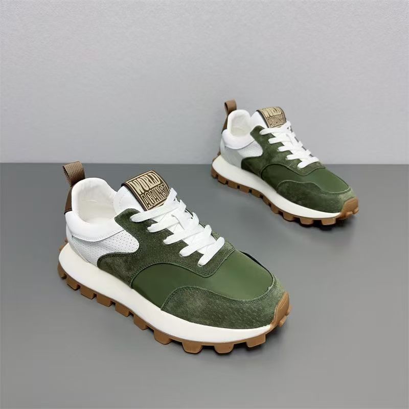 2026 Fashion Sneakers Jogging Shoes Hiking Shoes Youth Men Artificial Leather Splicing Low Top Lace-Up Non-Slip Wear-Resistant Running Shoes_voghion.com