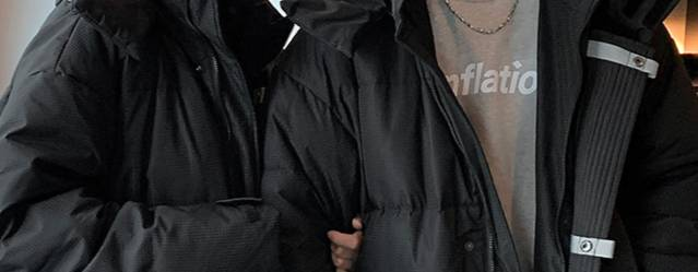 Unisex Couple's Hooded Down Jacket, 550 Fill Power White Duck Feather Coat, Oversized Streetwear Parka With Zip Front_voghion.com