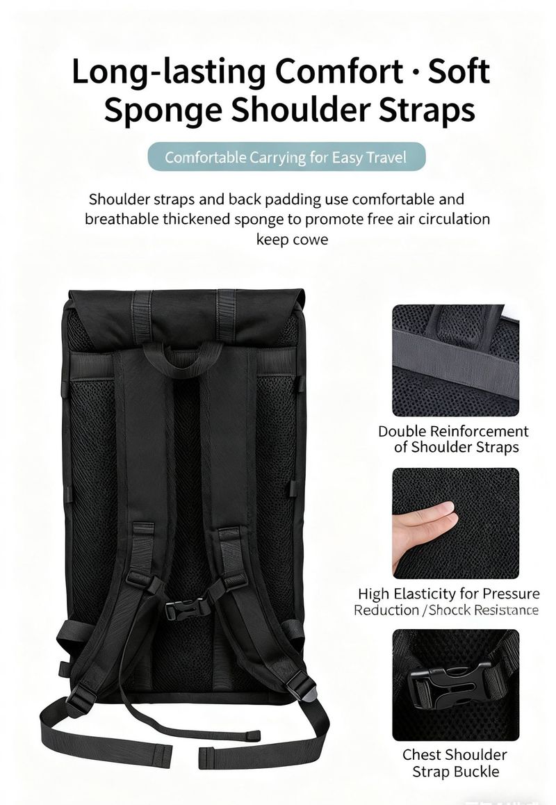 35L Multifunktionaler Reiserucksack Große Kapazität Magnetische Absaugung Geschäftsreisegepäck Mehrteiliger Rucksack_voghion.com