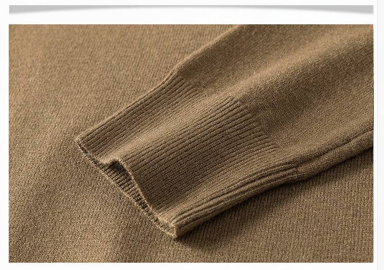 Herren-Pullover aus hochwertiger Wollmischung – Amerikanischer Stil, lockere Passform, weich und warm, Rundhals-/Rollkragenpullover, einfarbige Freizeitstrickware für Herbst und Winter_voghion.com