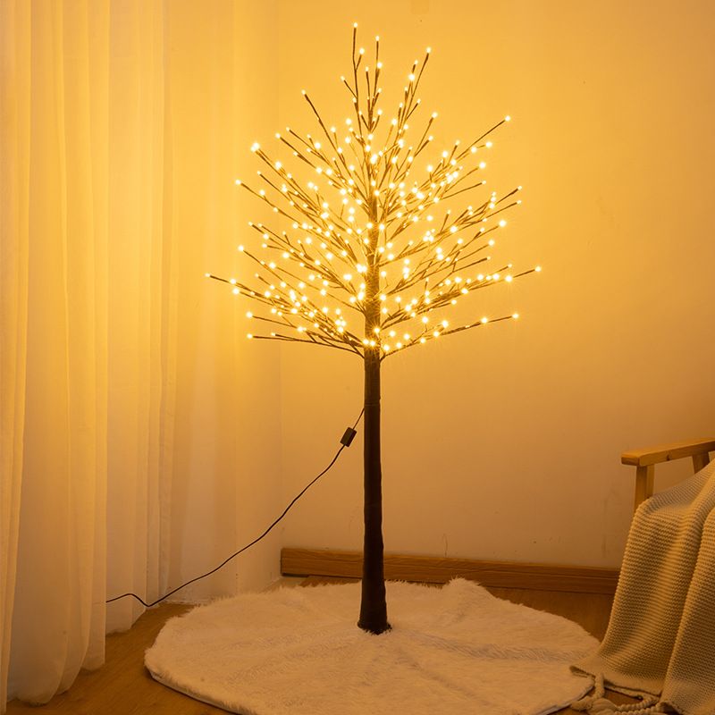 1.5M/1.8M Plug-in Illuminated Bronze Christmas Tree Set - Premium PVC Holiday Decor For Home, Hotel & Commercial Spaces_voghion.com