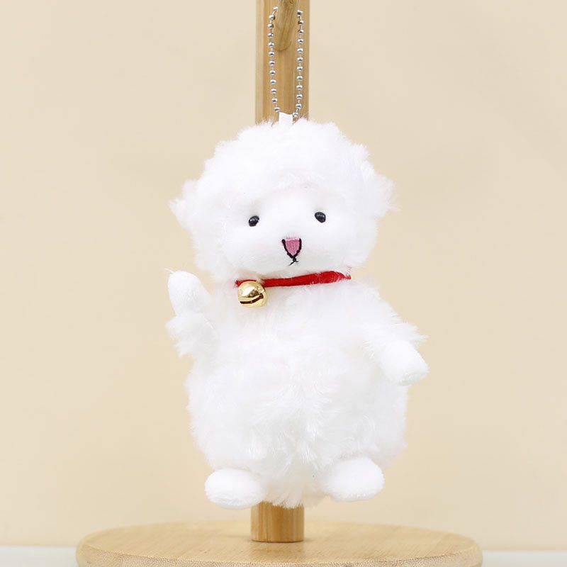 Sheep Keychain Adorable Plush Cute Japanese Style Lamb Stuffed Animal Charm Bag_voghion.com