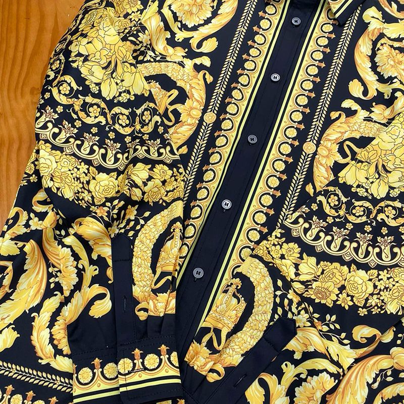 Herren-Cardigan-Shirt mit Digitaldruck – Trendy Frühlings-Casual-Button-Up (Schwarz, S-XXL)_voghion.com