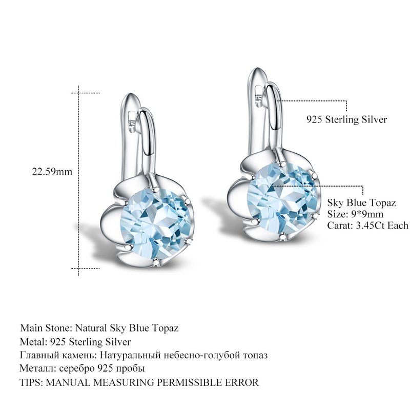 Mode Einfache Natürliche Gelbe Amethyst Ohrringe S925 Silber Intarsien Topas Edelstein Ohrringe_voghion.com