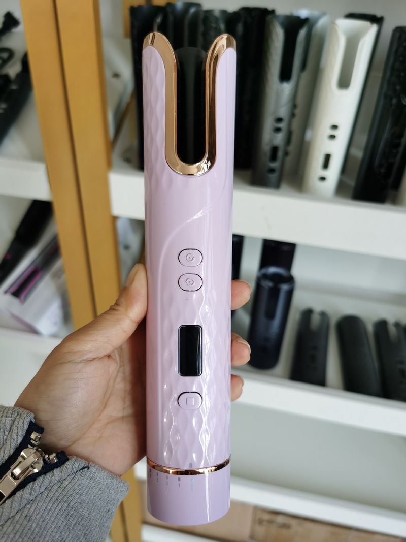 16–20 mm großer, automatisch rotierender Lockenstab mit 10 Temperatureinstellungen, kabellosem Stylingstab mit Keramikbeschichtung, LCD-Display und USB-Aufladung_voghion.com