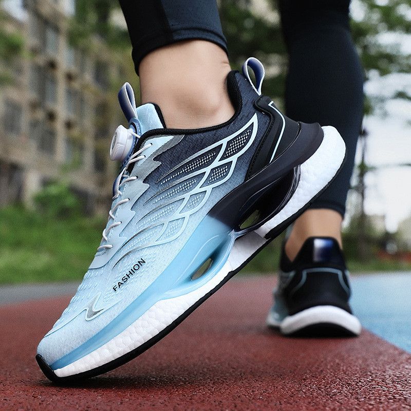 Unbeatable Quality Summer 2025 New Rotating Button Men's Breathable Thick Bottom Popcorn Cushioned Running Shoes_voghion.com