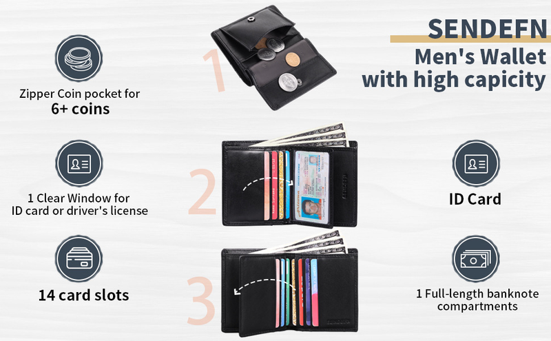 men's short wallet RFID head layer soft leather men's wallet multi-function card bag_voghion.com