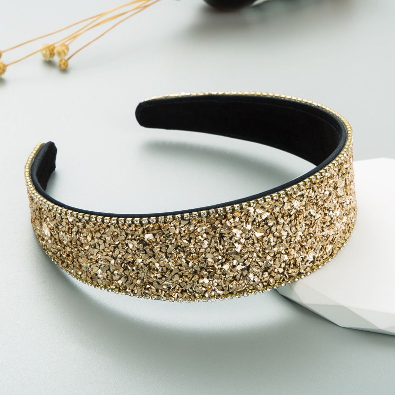 Harmony Hoop, nieuw gekleurd stenen haarornament, super sprankelende diamantenset met brede rand, Koreaanse editie, hoogwaardig gezicht_voghion.com