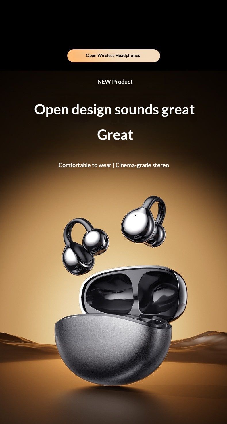 NeoGear 2025 Nuovi auricolari wireless Bluetooth M79 a conduzione ossea aperta con clip, durata della batteria ultra lunga e cancellazione del rumore_voghion.com