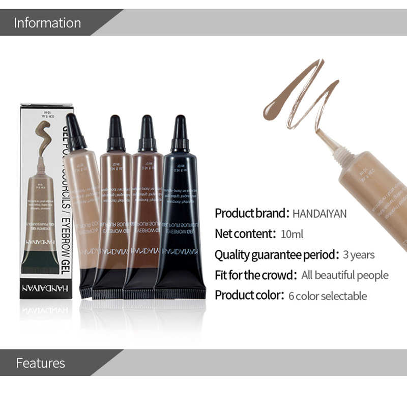 6 Colors Liquid Dyeing Eyebrow Cream Waterproof Natural Brow Tattoo Tint Makeup Eye Brow Cream Gel Eyebro                  bro_voghion.com