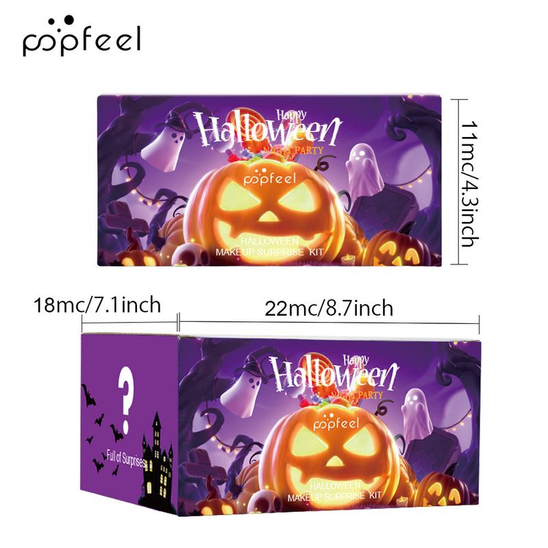 Make-upsets Nieuwe POPFEEL Make-upset Lipgloss Oogschaduw Blush Contourset Halloween Kerstmis_voghion.com