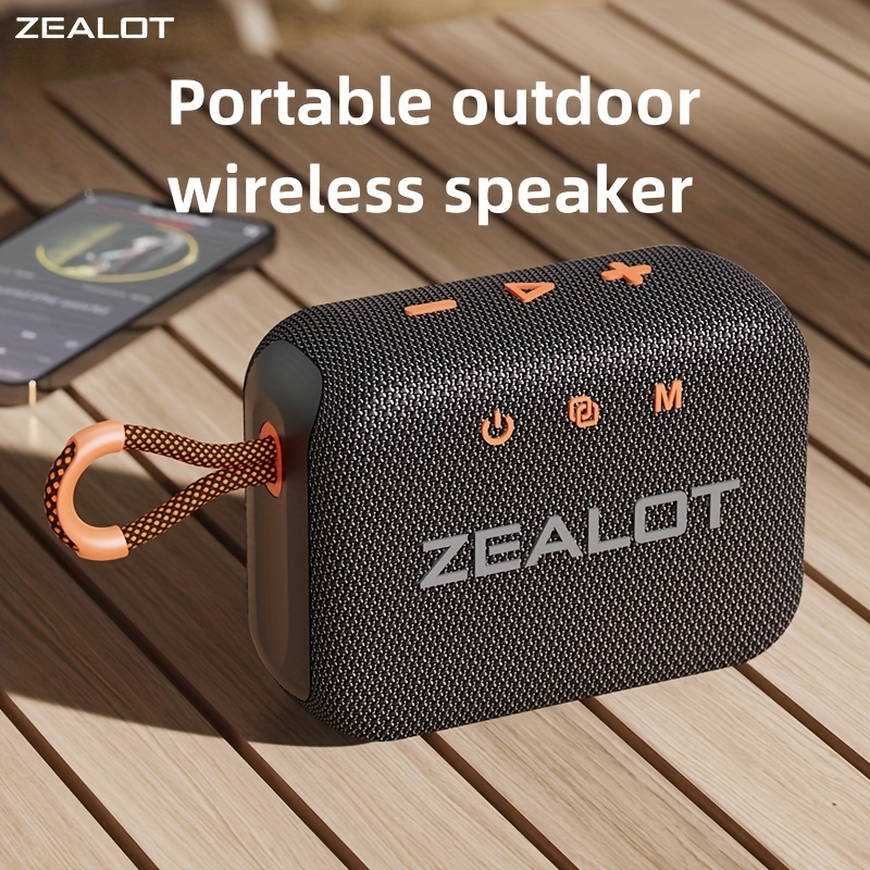 Zealot S75 draagbare draadloze luidspreker, ondersteuning voor TF-kaart/U-schijf/AUX-kabel/TWS twee seriële poortweergave, luidspreker, geschikt voor mobiele telefoon/tablet/TV/com_voghion.com